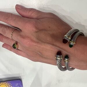 Another Amazing Estate Piece Rich Green Cabochon Peridot Ring Yellow White Gold